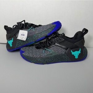 Under Armour Project Rock 6 UA Black Neptune Cross Training Shoe New Size 8